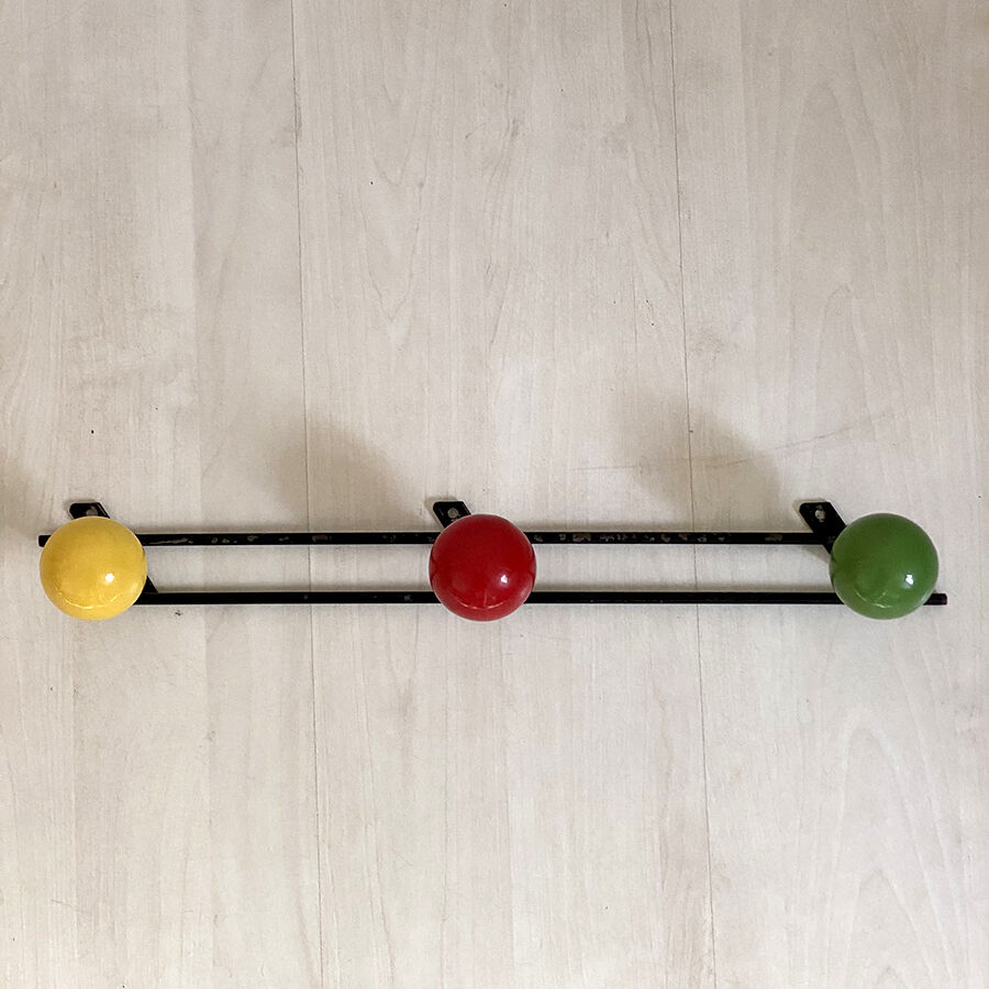 Vintage wall coat rack 60's