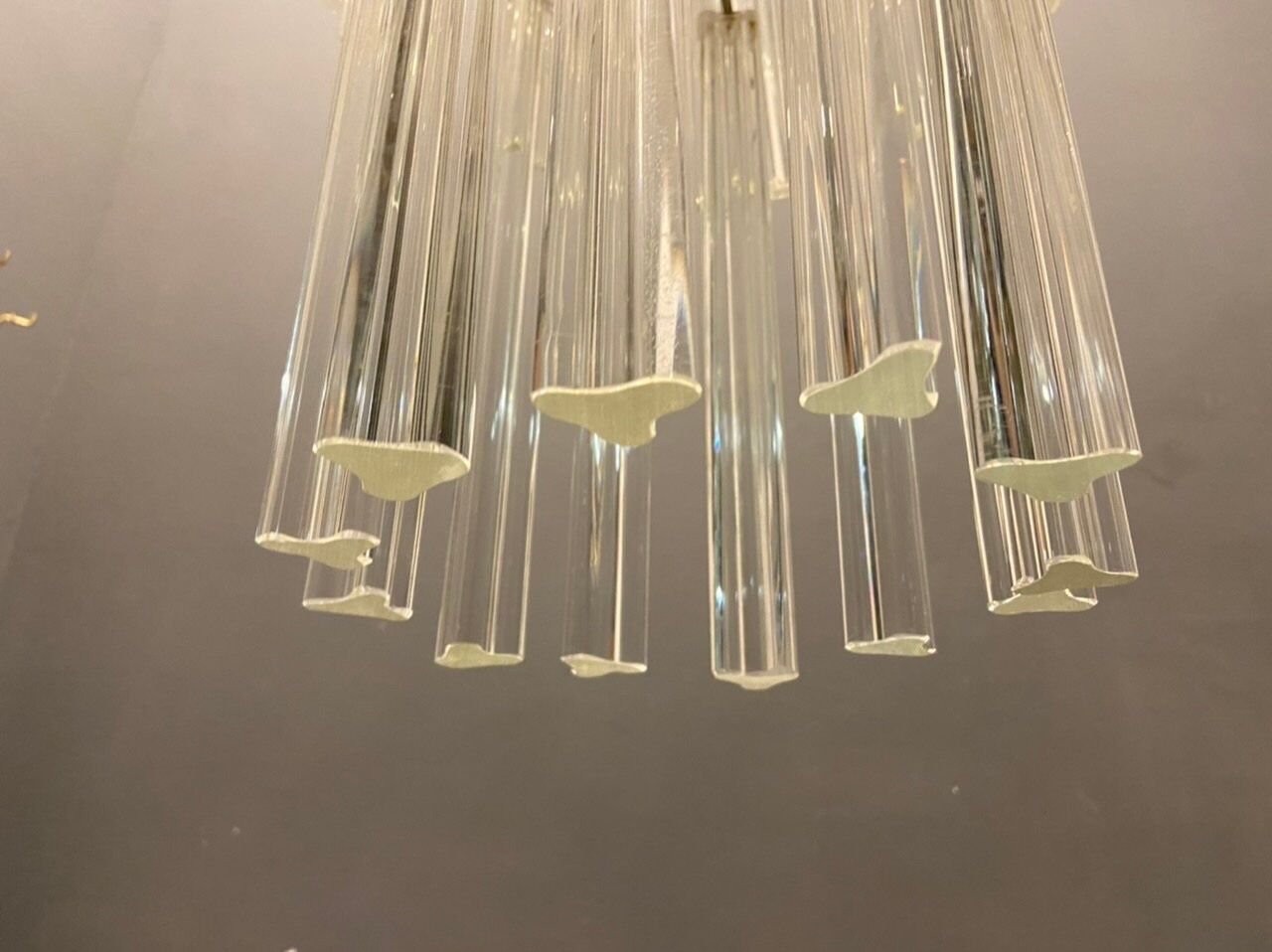 Italian murano glass prism chandelier