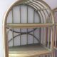 Pair of bamboo shelves from the 70s in rattan and wicker