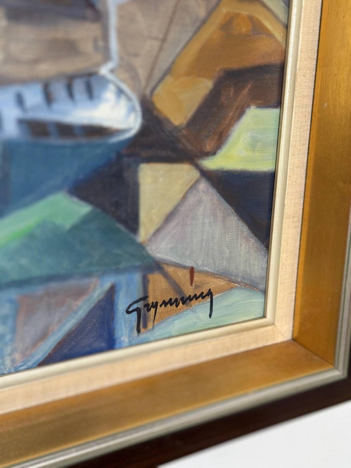 Swedish Oil on Canvas – “Lakeside Hut” by EVERT GRYNNING