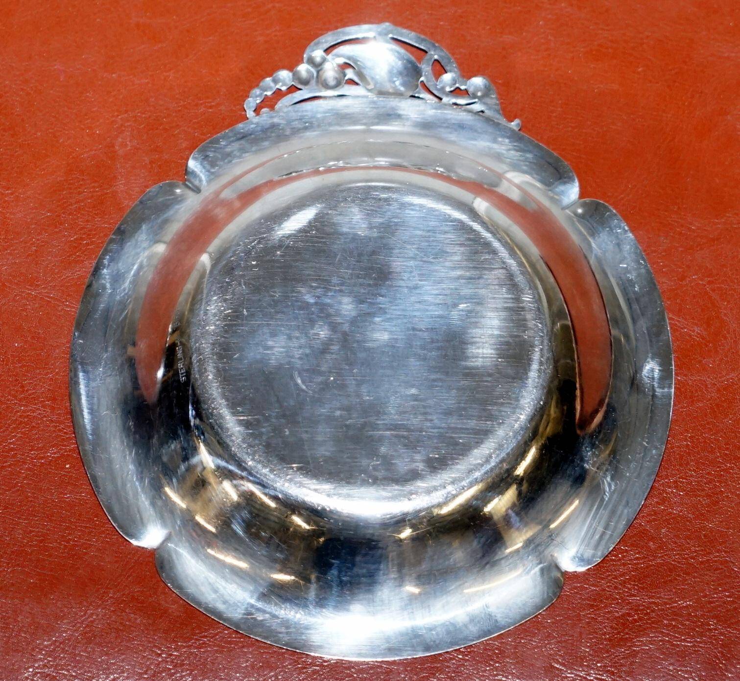 Pair of sterling silver biscuit dishes by Webster circa 1950.