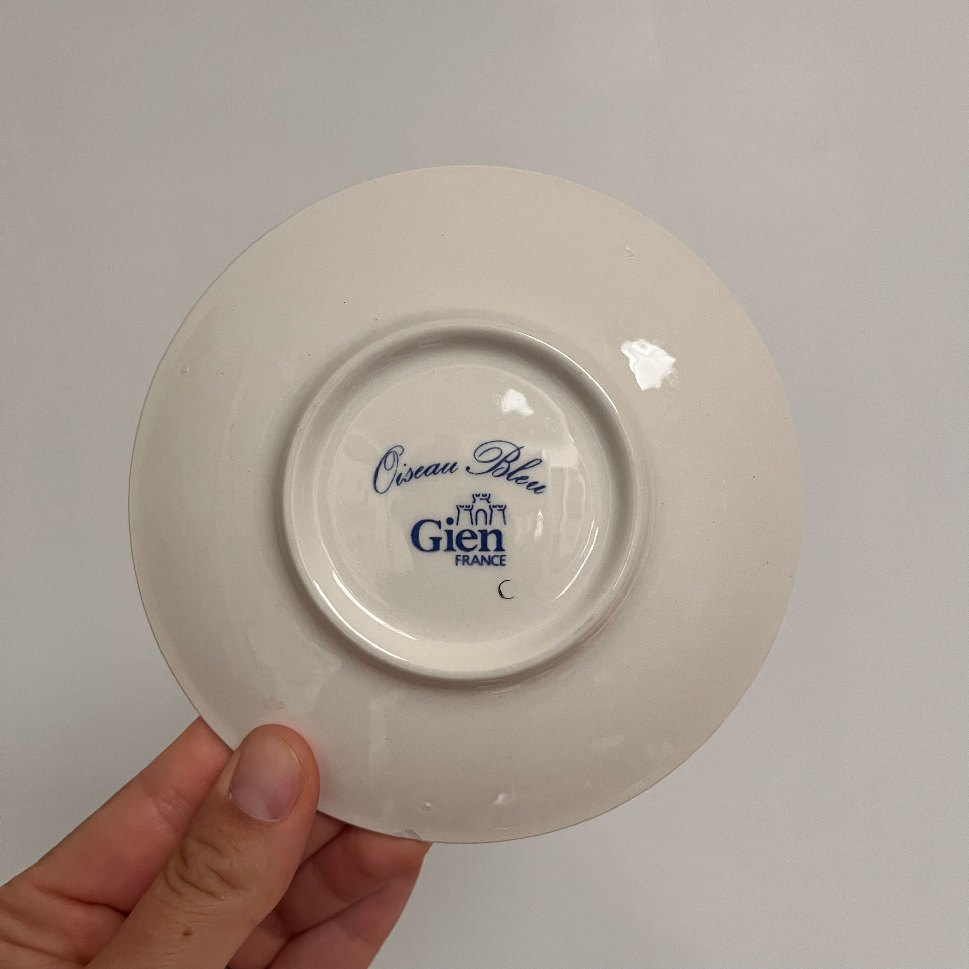 4 tasses à café Gien Oiseau Bleu