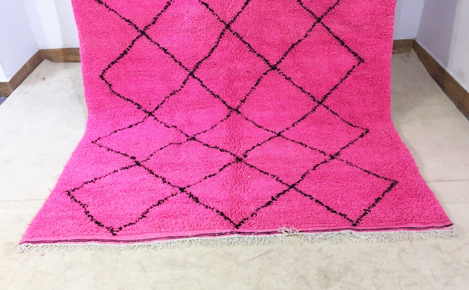 Moroccan pink carpet 295x182cm