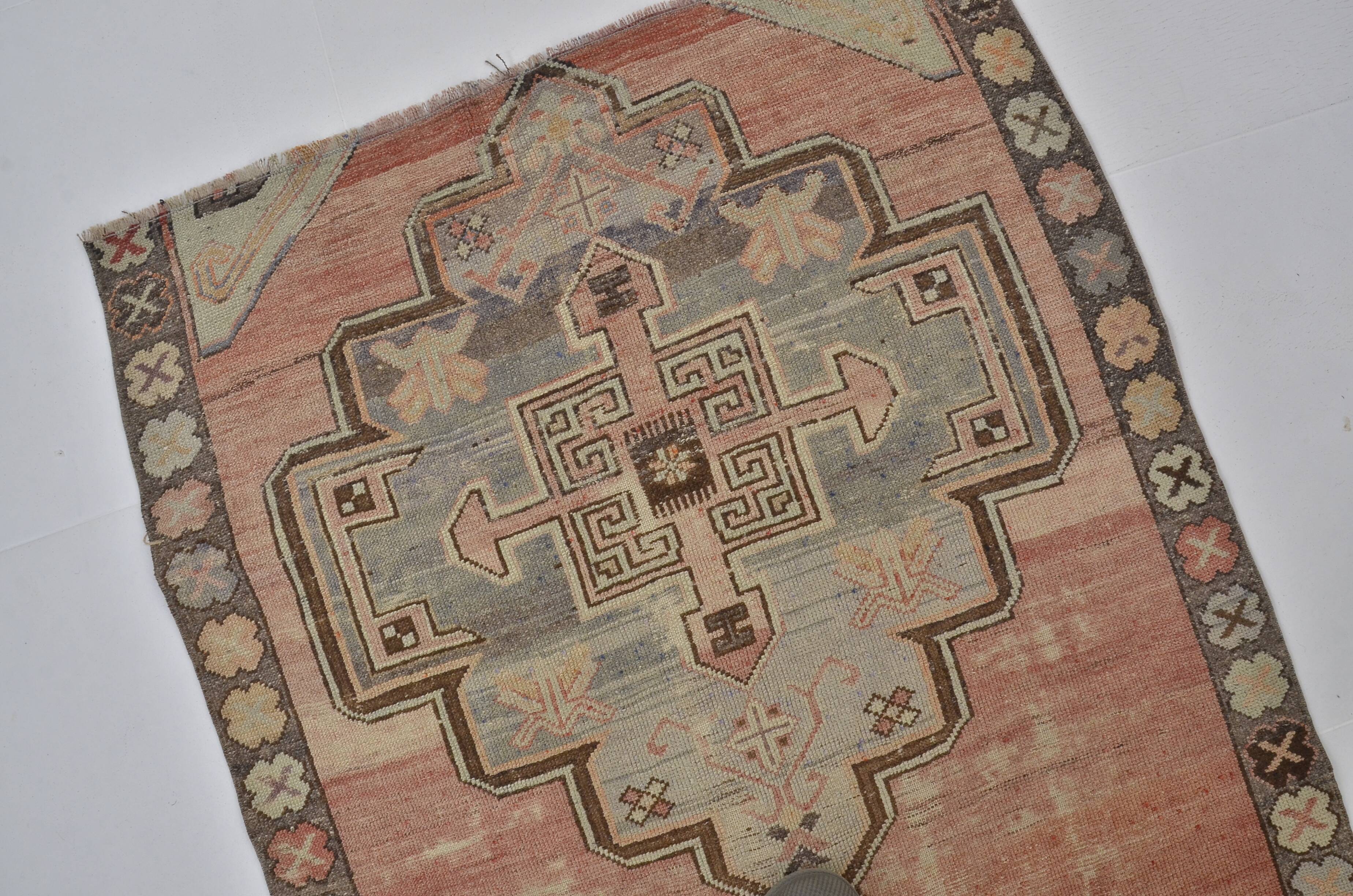 Vintage Antique Floral Oushak Rug sku 1286