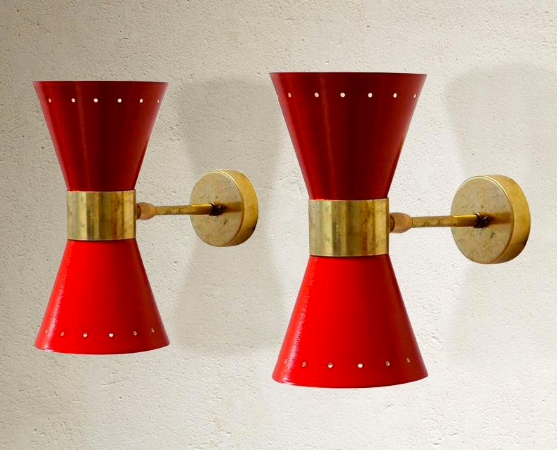 Wall lamps in the style of Italian creations of the 1950s