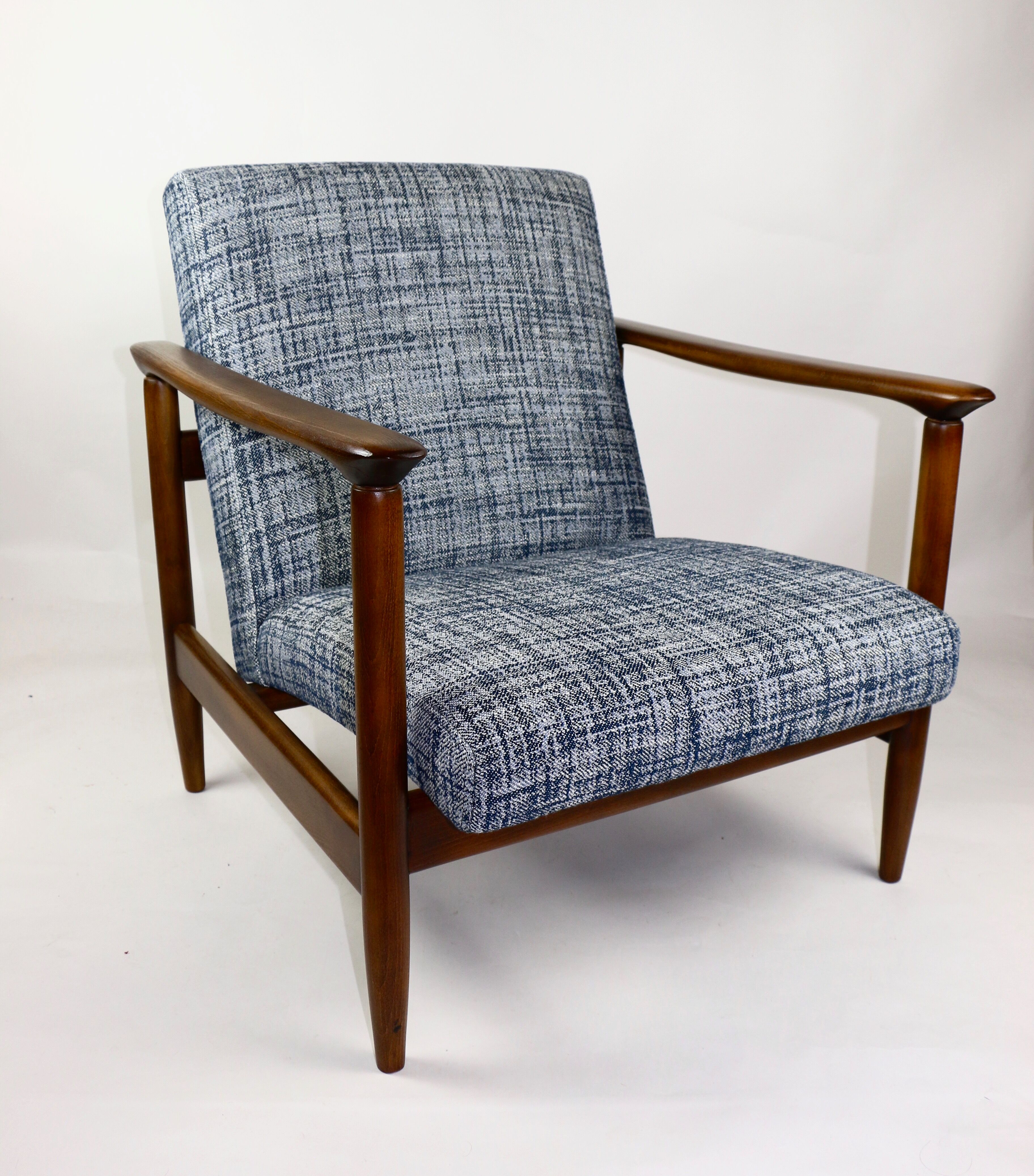 Fauteuil bleu par Edmund Homa, années 1970
