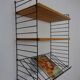 Swedish wall unit in ash and metal by Kajsa & Nils Nisse Strinning for String, 1950s