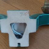 Double wall lamp in earthenware style, Art Deco, Year 1950