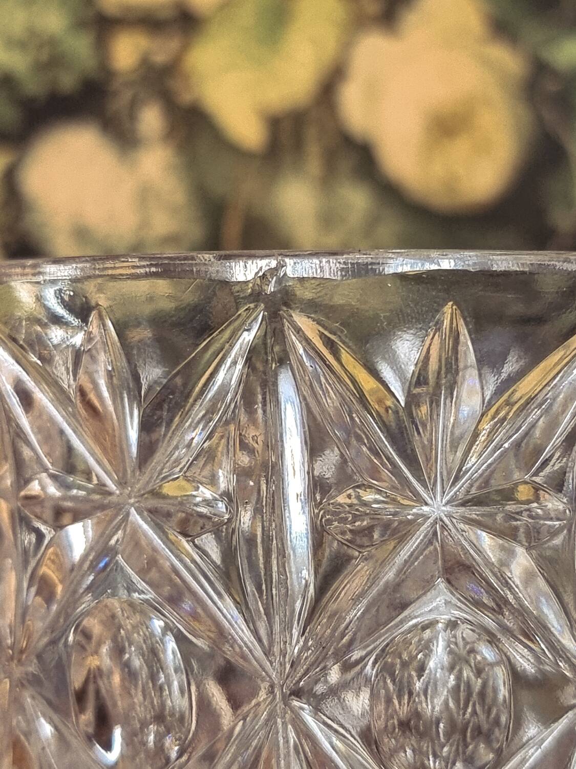Vintage crystal ice bucket