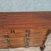 Asian pagoda buffet in exotic wood and gilded bronze circa 1920-1940