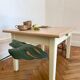 Yellow solid wood coffee table