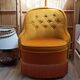 Gold velvet toad chair