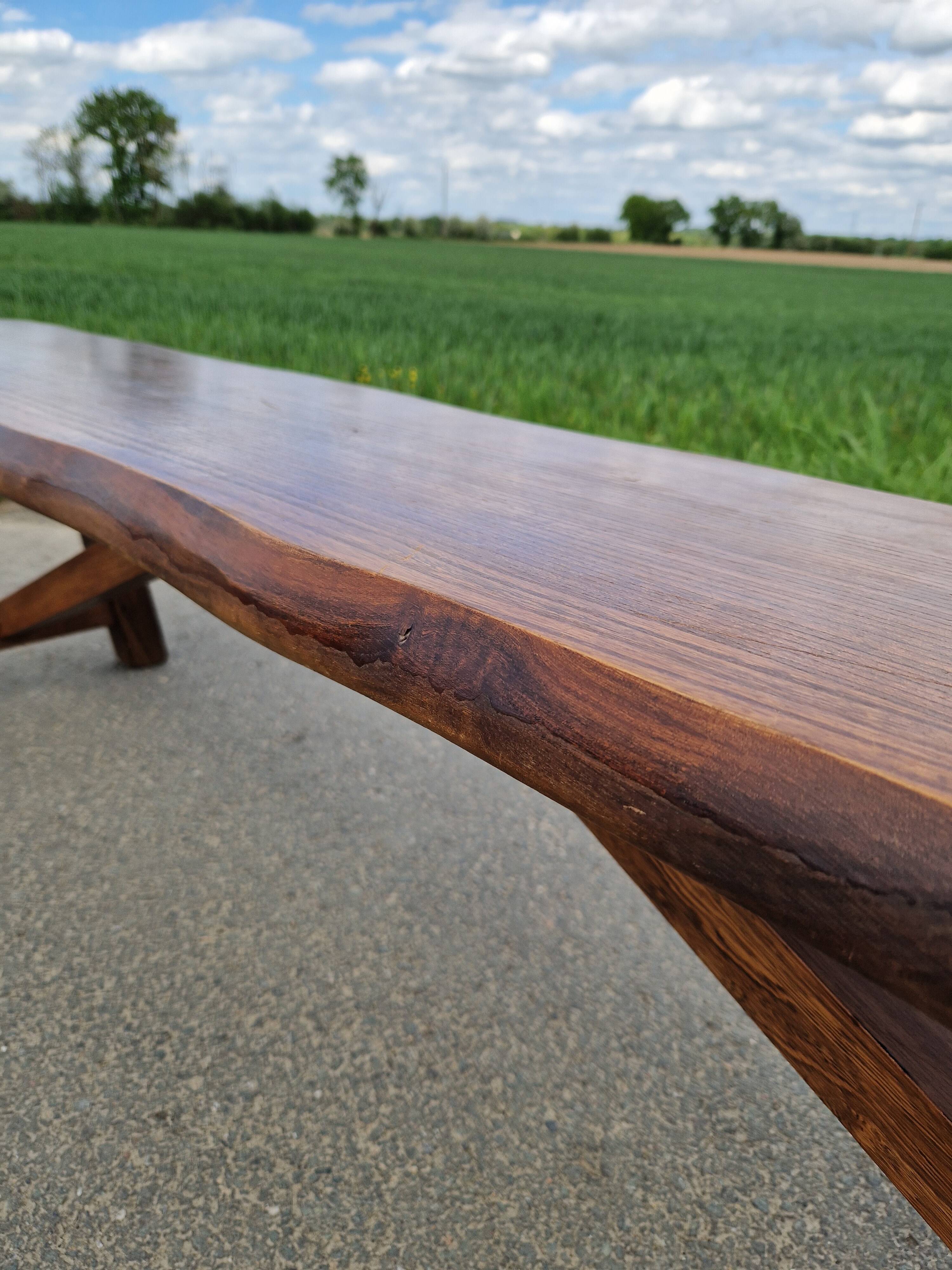 Lot de 2 bancs en orme massif par Aranjou