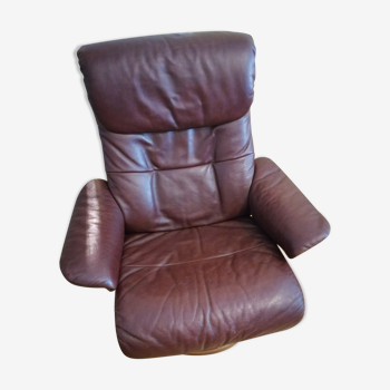 Fauteuil cuir de bufle