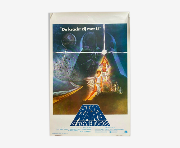 Affiche cinéma "La Guerre des Etoiles" Star Wars 36x54cm 1977