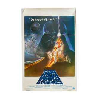 Affiche cinéma "La Guerre des Etoiles" Star Wars 36x54cm 1977