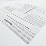 8x10 Contemporary White & Gray Solid Kilim Rug, 258x309Cm