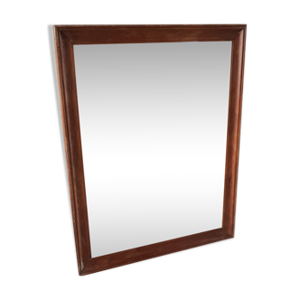 Old mirror with teak frame - 116x91cm
