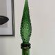 Vintage Empoli carafe in green "bubbled" decor glass from the 70s, large model