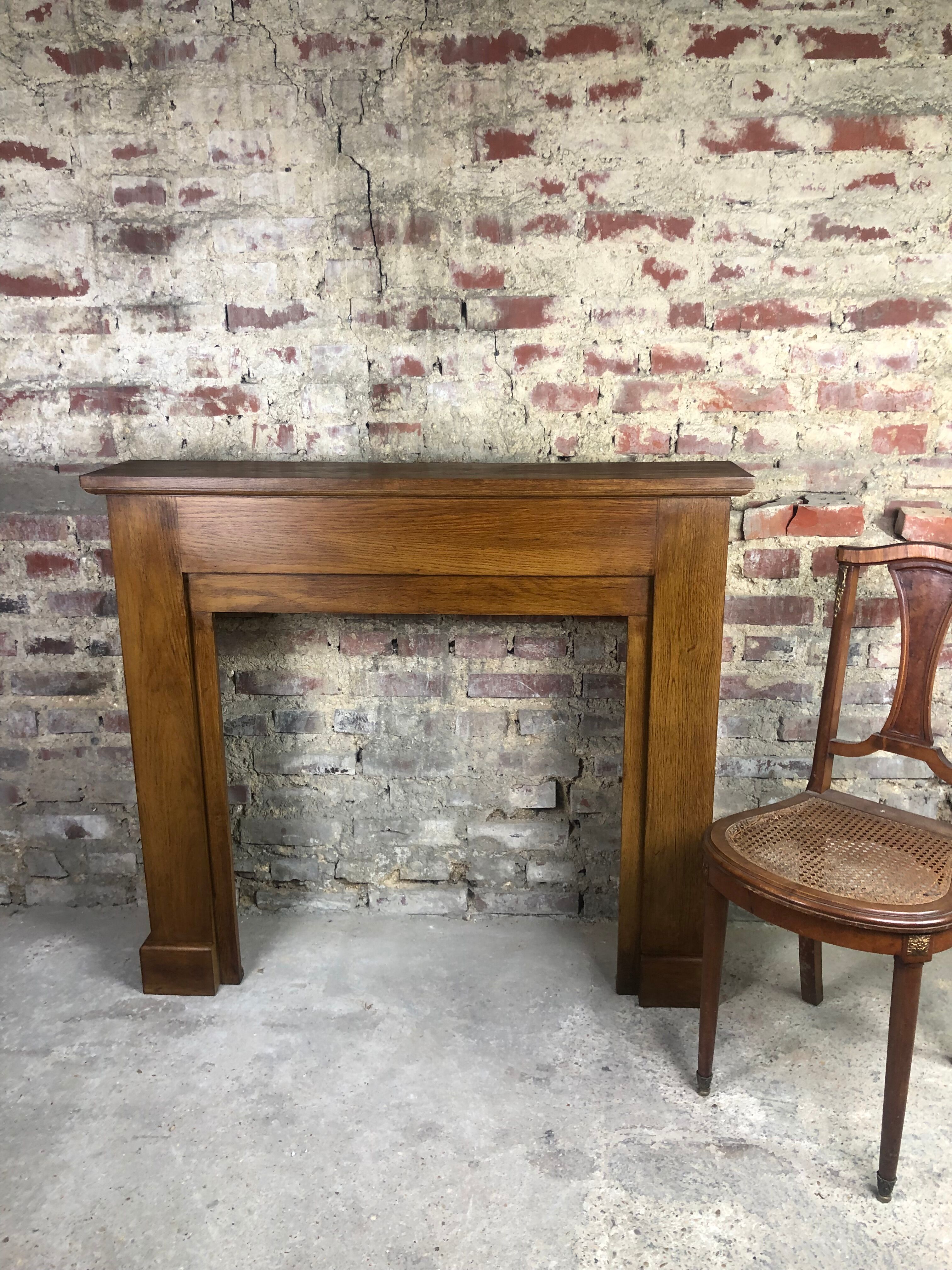 Fireplace surround in light oak 1980s