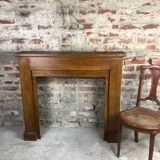 Fireplace surround in light oak 1980s