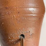 Vintage glazed stoneware lamp from Portugal.