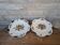 Set of 2 antique hand painted floral pattern plates