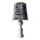 Lamp in turned wood and beads
