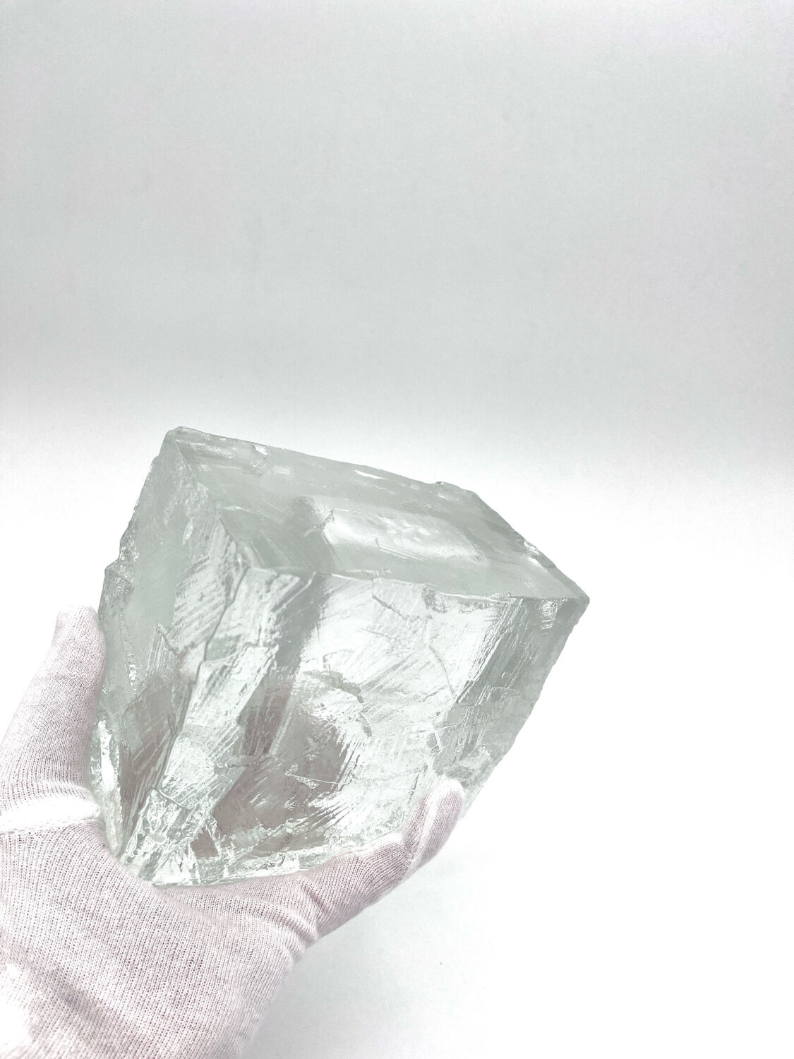 Brutalist vase "Demant" Göte Augustsson - Ruda Glasbruk - Sweden 1960