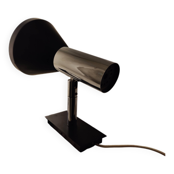 German minimalist chrome wall lamp Hustadt Leuchten, 1960s