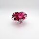 Bowl - Josef Hospodka - Sommerso Bohemian Crystal Pink