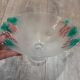 Large salad bowl on crystal foot
