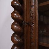 Narrow Oak Display Cabinet, Louis XIII style – Late 19th century