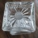 Vintage diamond-faceted glass whisky decanter