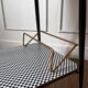 Vintage dessert table with checkerboard pattern
