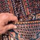 Vintage Kamseh rug 147x203 cm, medium, tribal oriental carpet 2542