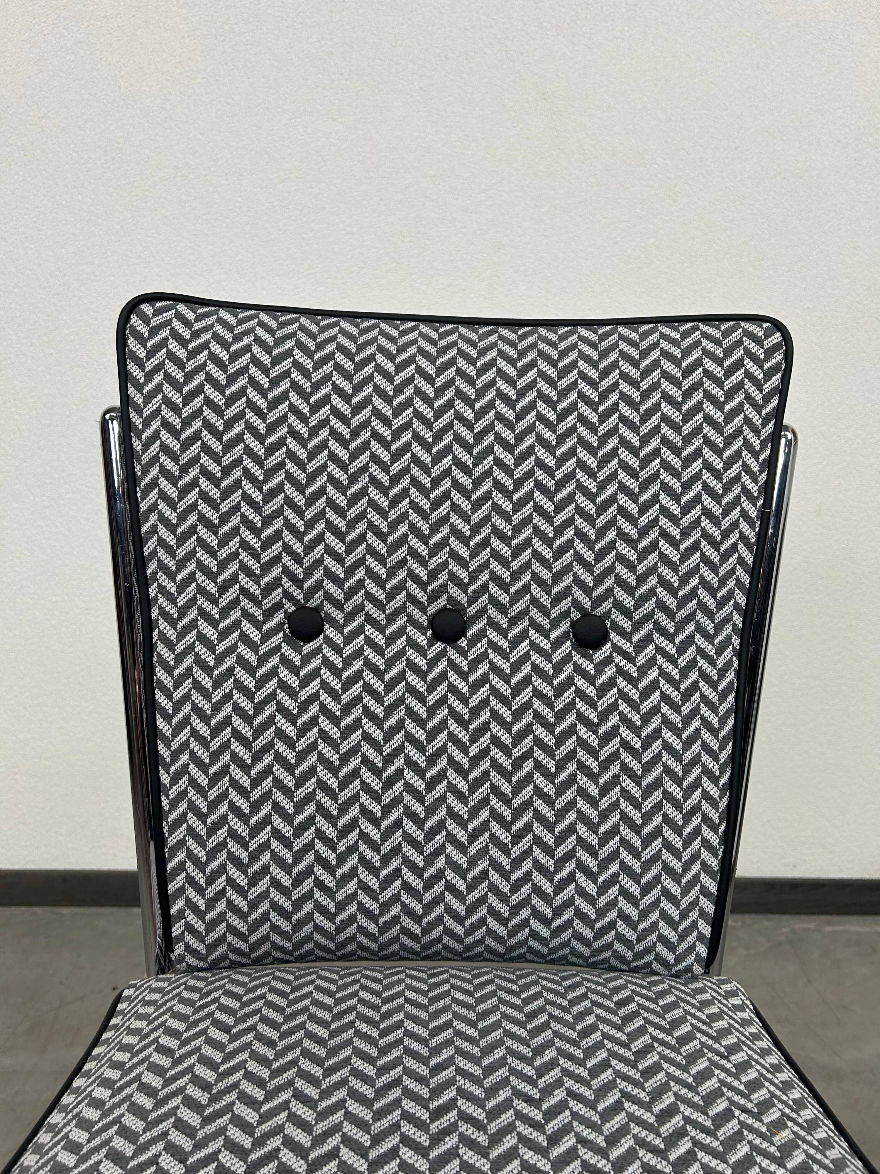 Mid-century tubular steel chair by Jozsef Peresztegi