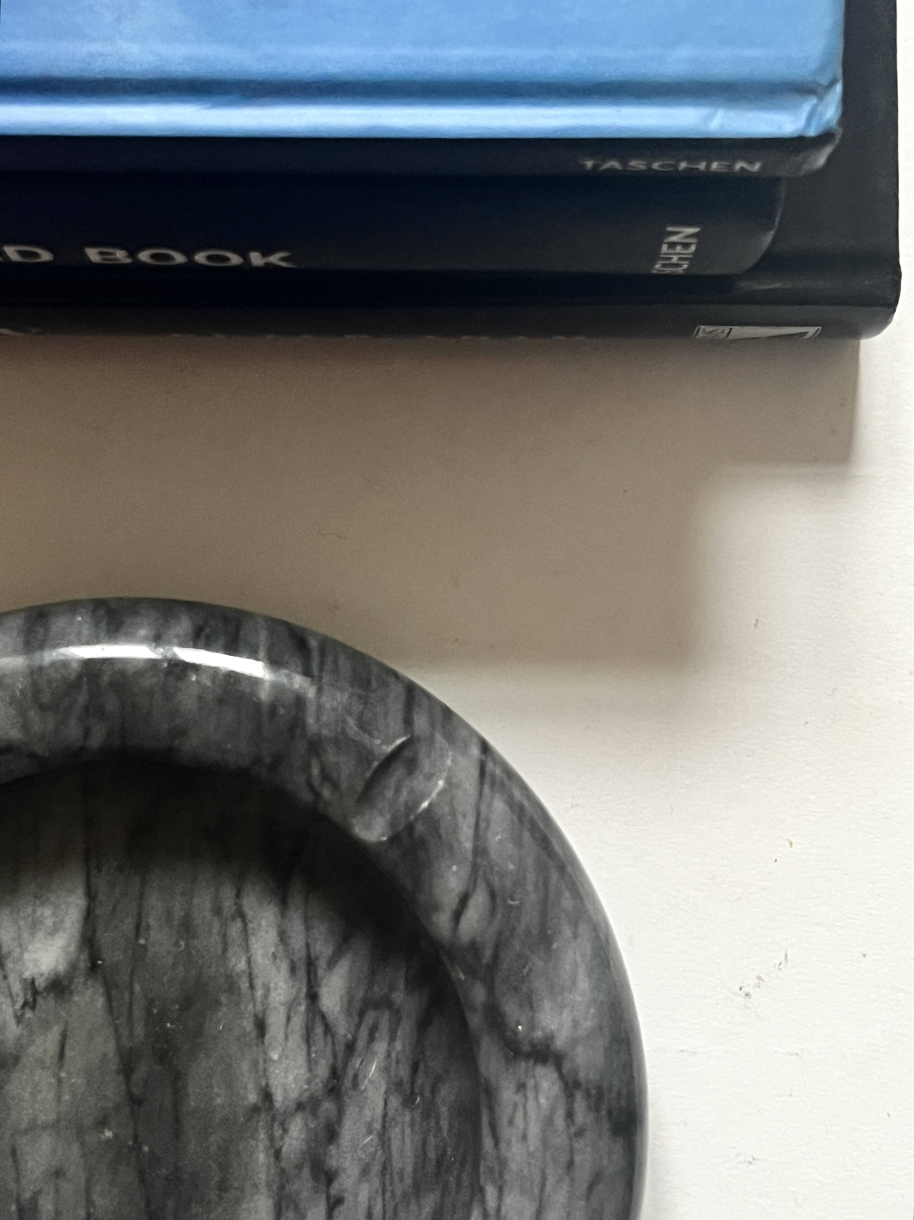 Cendrier marbre gris veiné, Italie 1970