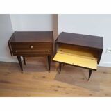 Pair of bedside tables in formica
