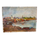 Boats in the small port, signed F. Lombard