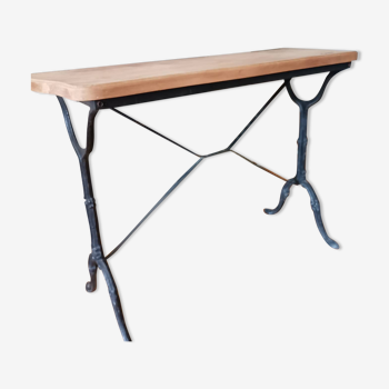 Wood and wrought iron console