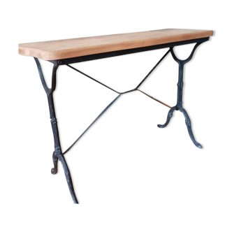 Wood and wrought iron console