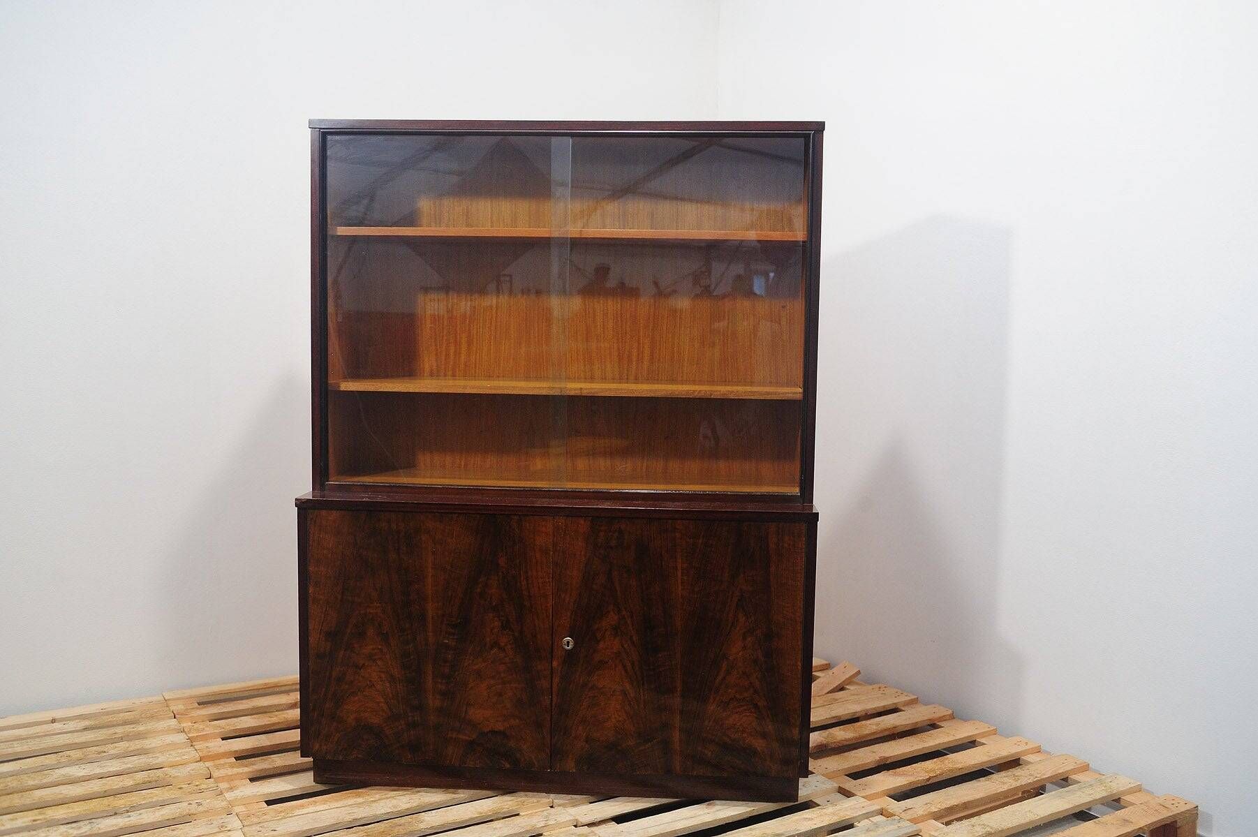 Mid-century modern bookcase by Setona, 1950s Czechoslovakia