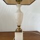Vintage bedside lamp with marble base and gold metal