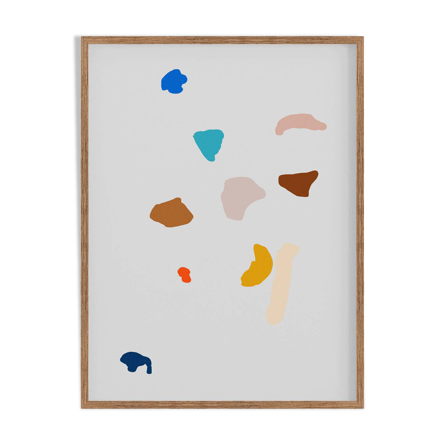 Abstract pebbles giclee print 50x70 cm