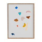 Abstract pebbles giclee print 50x70 cm