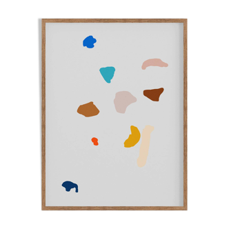Abstract pebbles giclee print 50x70 cm