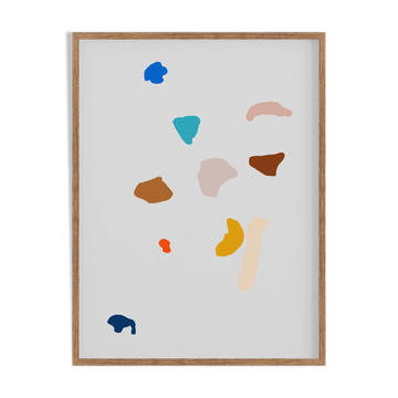 Abstract pebbles giclee print 50x70 cm