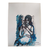 Gouache on paper, signed Pierre Lacroux (1909-1993) and dated 81