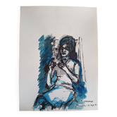 Gouache on paper, signed Pierre Lacroux (1909-1993) and dated 81